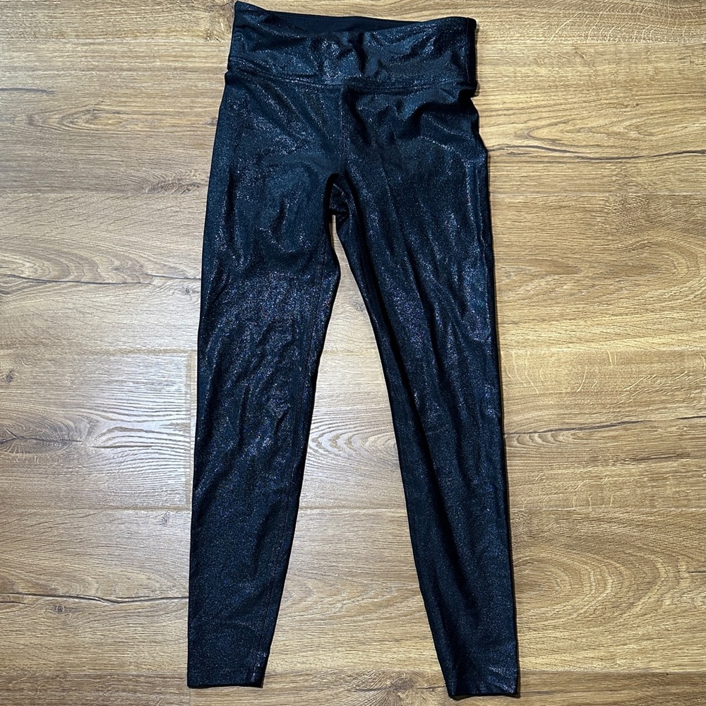 Heroine Sport Metallic Black Leggings Small